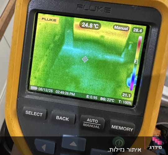 מד חום דיגיטלי עם תצוגת טמפרטורה